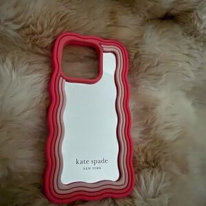 Kate Spade Red and White Wavy Phone Case